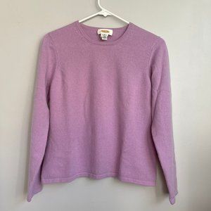 Vintage Talbots pure cashmere light purple sweater